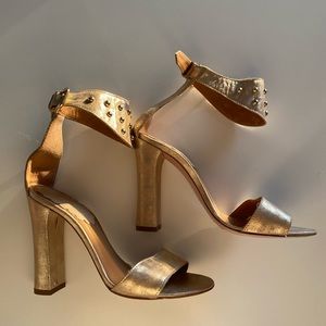 High heels sandals gold collection one of a kind